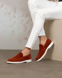 Vitorio Orange Daim Cuir