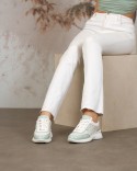 Melrose Blanc Tiffany Cuir